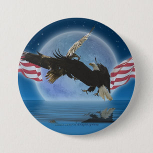 Schaltfläche BALD EAGLE & US FLAG Patriot Series Button