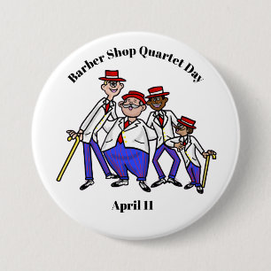 Schaltfläche "Barber Shop"-Quartett-Tag" Button