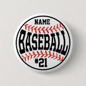 Schaltfläche Baseball-Baseball-Team-Player Button (Vorderseite)