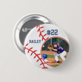 Schaltfläche "Baseball Button Name Jersey Number F (Vorne & Hinten)