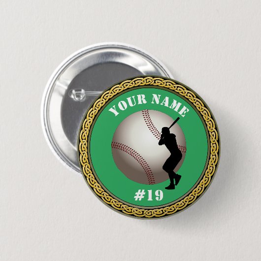 Schaltfläche - Baseball - Name und Nummer hinzufüg Button (Vorne & Hinten)