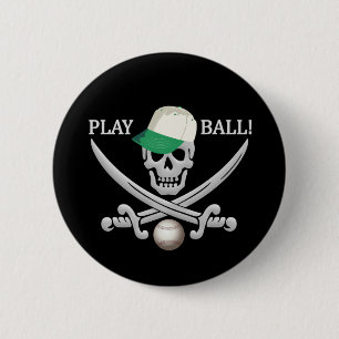 Schaltfläche Baseball Pirate Button