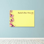 SCHALTFLÄCHE Bat Mitzvah Sign-In Board Leinwanddruck (Insitu (Holzboden))
