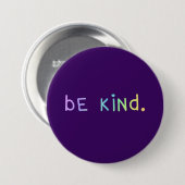 Schaltfläche "Be Kind" Pastel Rainbow Ombre Button (Vorne & Hinten)