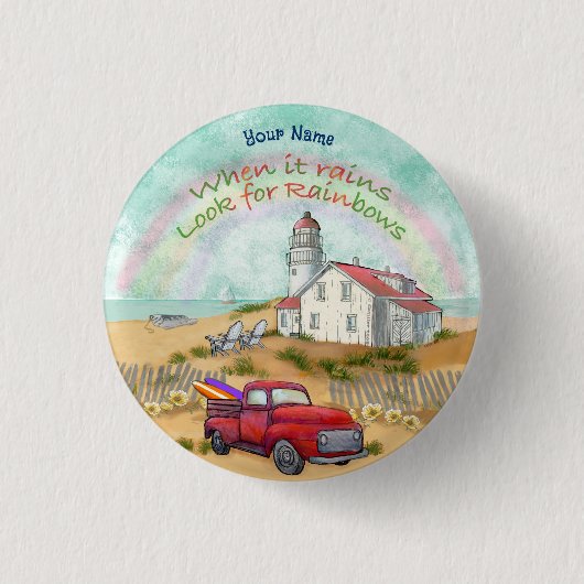Schaltfläche "Beach Truck Lighthouse" Button (Vorderseite)