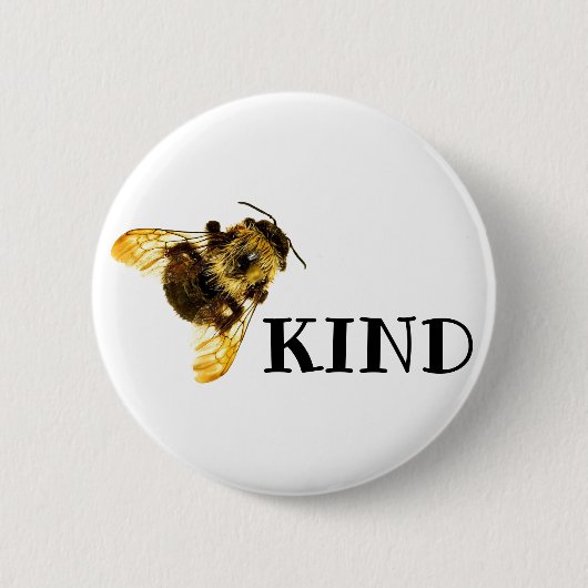 Schaltfläche "Bee Kind Hummeln Button" Button (Vorderseite)