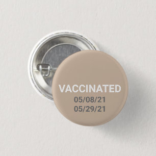 Schaltfläche Beige-Impfstoff-Button mit benutzerde Button