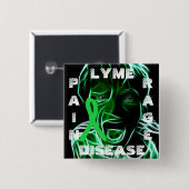Schaltfläche "Bekannte Lyme-Krankheit" Button (Vorne & Hinten)