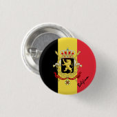 Schaltfläche Belgien, patriotische belgische Flagg Button (Vorne & Hinten)