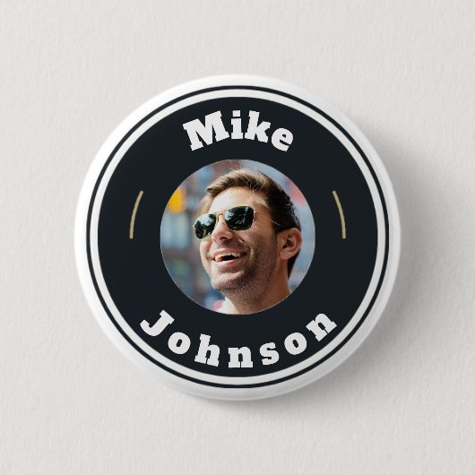 Schaltfläche - Benutzerdefiniert (Foto & Name hinz Button (Vorderseite)