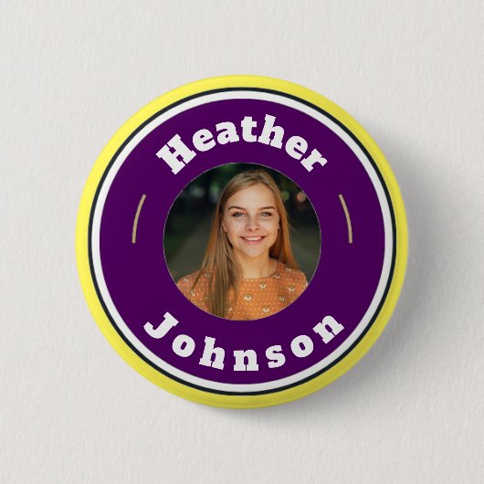 Schaltfläche - Benutzerdefiniert (Name und Foto hi Button (Vorderseite)