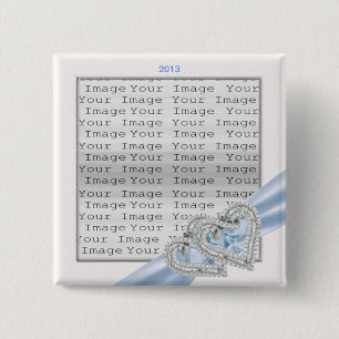 Schaltfläche "Benutzerdefinierte Herz-Ice-blaue Sc Button