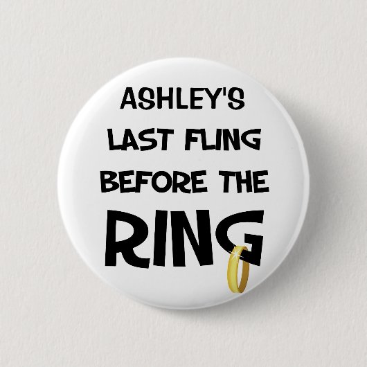 Schaltfläche "Benutzerdefinierter Junggeselinnen-A Button (Vorderseite)