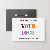 Schaltfläche "Benutzerdefinierter Logo- und Text-W Button (Vorderseite/Rückseite)