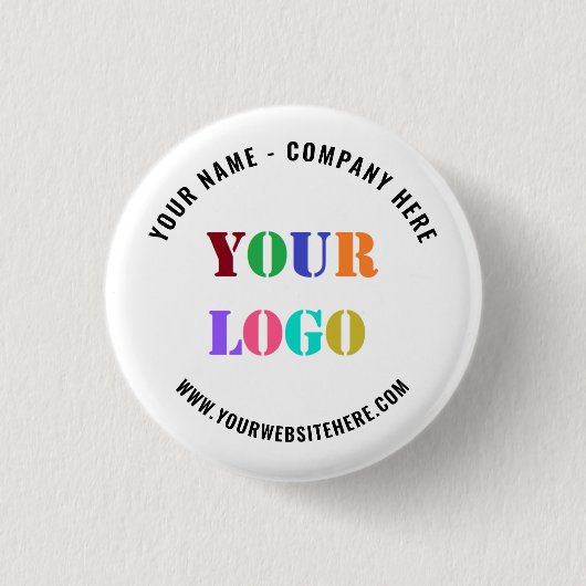 Schaltfläche "Benutzerdefinierter Logo- und Text-W Button (Vorderseite)