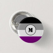 Schaltfläche "Benutzerdefiniertes asexuelles Flag" Button (Vorne & Hinten)