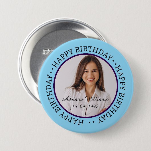 Schaltfläche "Benutzerdefiniertes Glück zum Geburt Button (Vorne & Hinten)