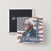 Schaltfläche "Bernie Sanders Support" für 2020 Button (Vorne & Hinten)