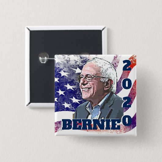 Schaltfläche "Bernie Sanders Support" für 2020 Button (Vorne & Hinten)