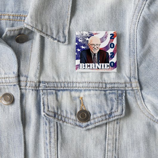 Schaltfläche "Bernie Sanders Support" für 2020 Button (Beispiel)