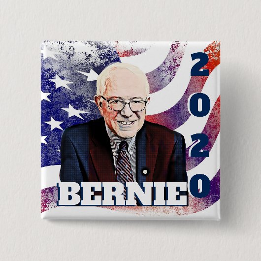 Schaltfläche "Bernie Sanders Support" für 2020 Button (Vorderseite)