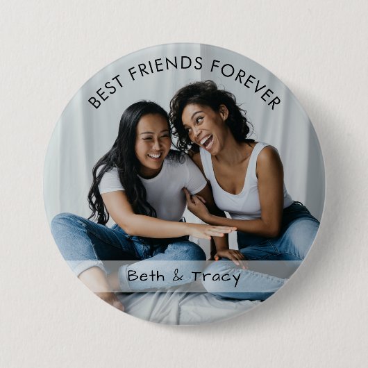 Schaltfläche "Best Friends Forever Custom Foto & N Button (Vorderseite)