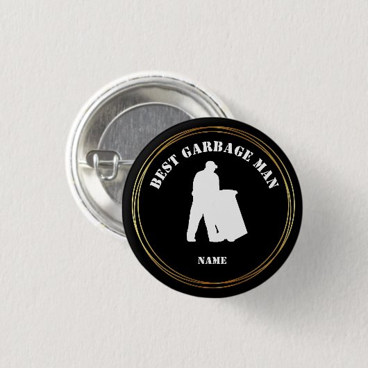 Schaltfläche Bester Garbage Man Button (Vorne & Hinten)