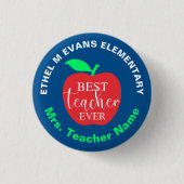 Schaltfläche "Bester Lehrer je Button" (blau) Button (Vorderseite)