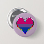 Schaltfläche "Bi Pride Heart" Button (Vorne & Hinten)
