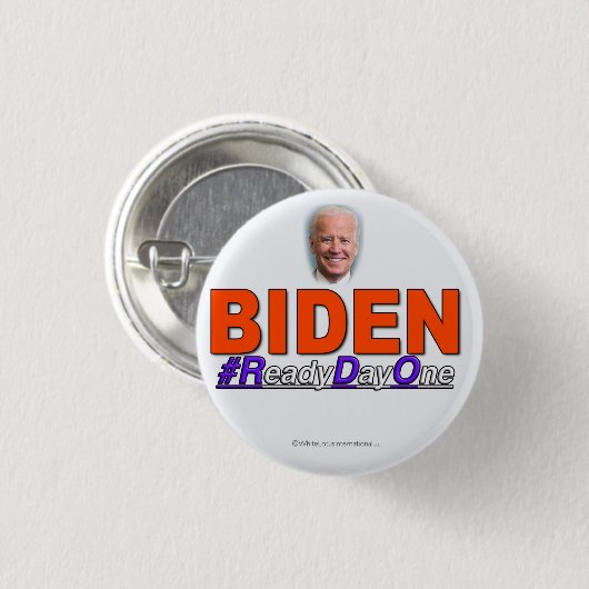Schaltfläche BIDEN #ReadyDayOne Button (Vorne & Hinten)