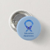 Schaltfläche "Bildung Awareness Ribbon Butterfly C Button (Vorne & Hinten)