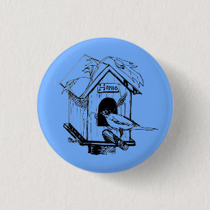 Schaltfläche Birdhouse (Simply Scribbled) Button