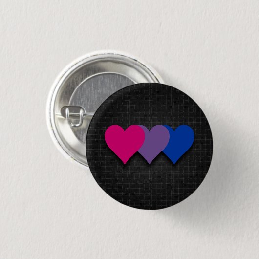 Schaltfläche "Bisexuelle Flagge" Button (Vorne & Hinten)