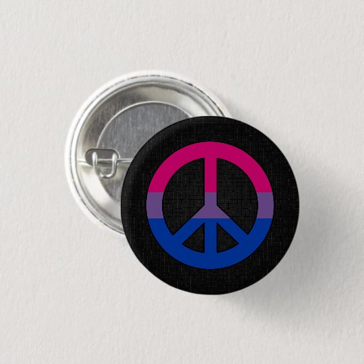 Schaltfläche "Bisexuelle Flagge für das Zeichen de Button (Vorne & Hinten)