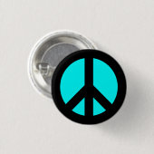 Schaltfläche "Black and Aqua Peace" Button (Vorne & Hinten)