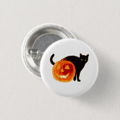 Schaltfläche "Black Cat & Jack O' Lantern Hallowee Button (Vorne & Hinten)
