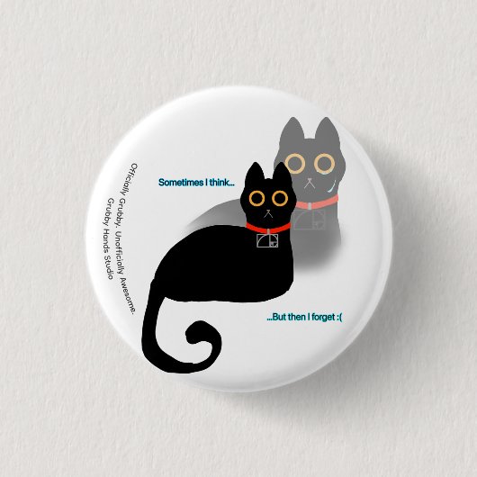 Schaltfläche "Black Cat Meme" Button (Vorderseite)