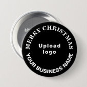 Schaltfläche "Black Christmas Business Round" Button (Vorne & Hinten)