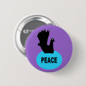 Schaltfläche "Black Dove Peace" Button (Vorne & Hinten)
