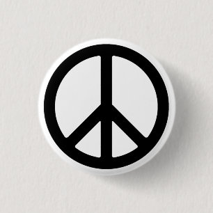 Schaltfläche "Black Peace Symbol" Button