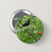 Schaltfläche "Blackbird and Berries" Button (Vorne & Hinten)