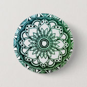 Schaltfläche Blau und Grün von Mandala Button (Vorderseite)