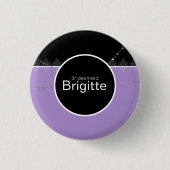 Schaltfläche Blau und Schwarz Button (Vorderseite)