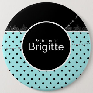 Schaltfläche "Blau" und "Schwarzer Polka" Button