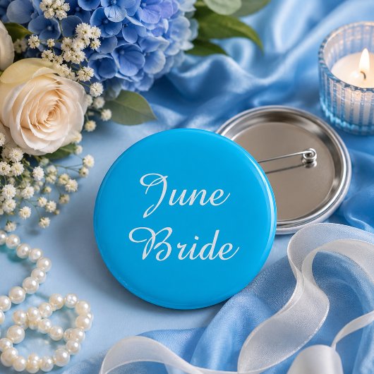 Schaltfläche Blau und Weiße Juni-Brille Button