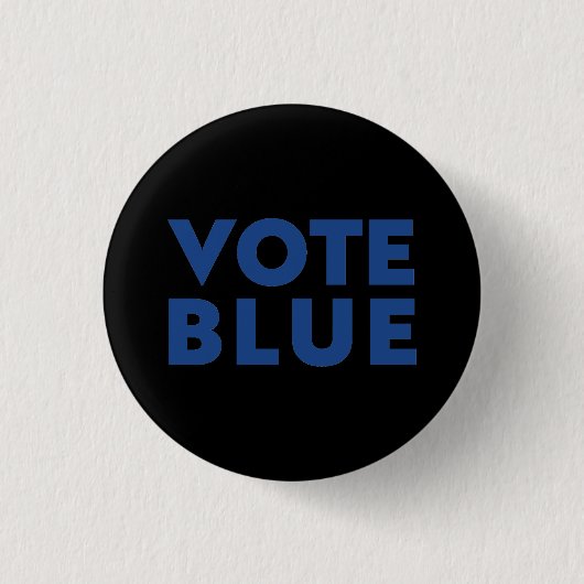 Schaltfläche Blau wählen, Schwarz-Blau-Button Button (Vorderseite)