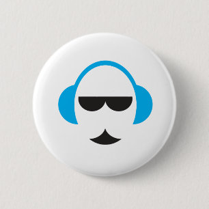 Schaltfläche "Blaue Kopfhörer" Button
