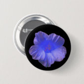 Schaltfläche "Blaue Nasturtium-Blume" Button (Vorne & Hinten)