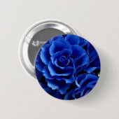 Schaltfläche "Blaue Rose Blume Pflanze" Button (Vorne & Hinten)