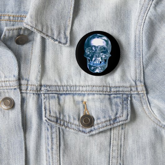 Schaltfläche Blauer Chrome Button (Beispiel)
